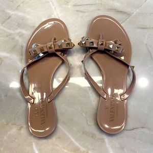 Authentic Valentino rock stud jelly sandals size 38 EU.